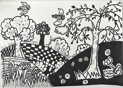 线描风景
