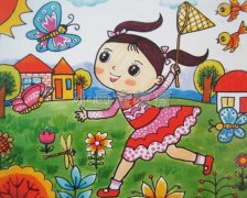 小画童儿童美术教宝宝画《野外郊游图》
